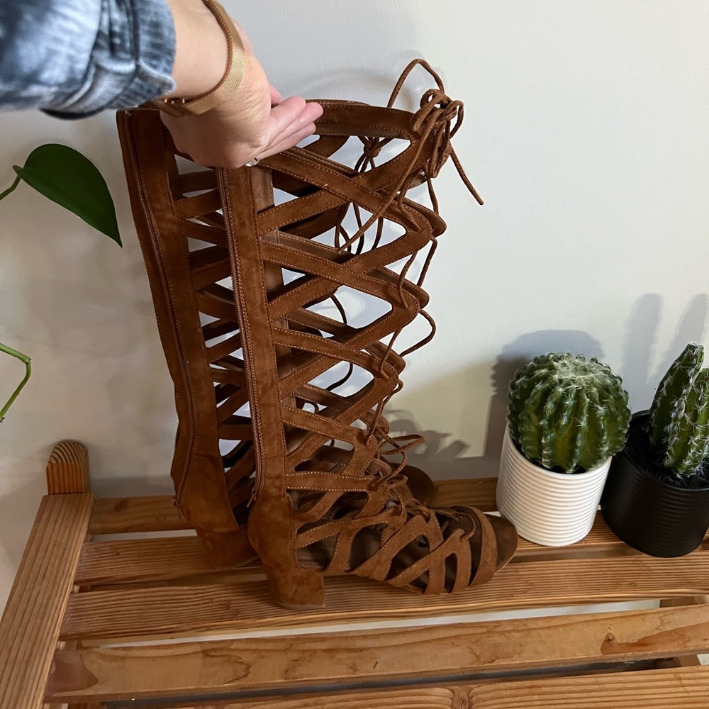 Lace up gladiator sandals